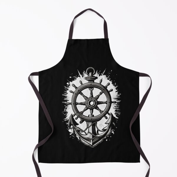 Item preview, Maritime Adventure Steering Wheel Anchor Art designed and sold by LuminOrb.
