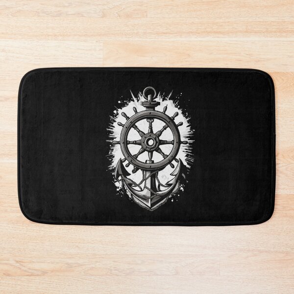 Item preview, Maritime Adventure Steering Wheel Anchor Art designed and sold by LuminOrb.