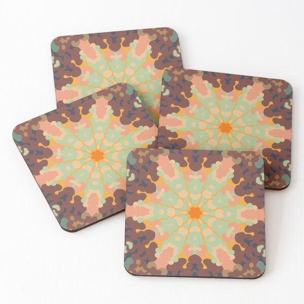 Item preview, Retro Mandala Green Orange and Yellow designed and sold by WormholeOrbital.