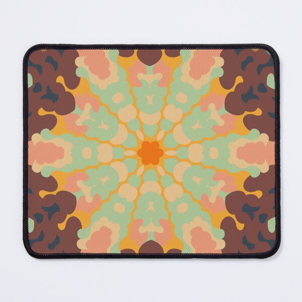 Item preview, Retro Mandala Green Orange and Yellow designed and sold by WormholeOrbital.