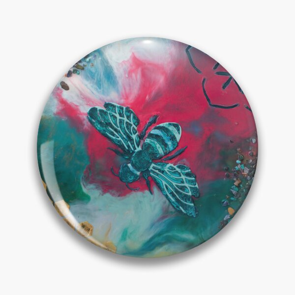 Item preview,  Turquoise Bee Creates a Golden Hive~ Flower of Life  designed and sold by Dawn Gaskill.