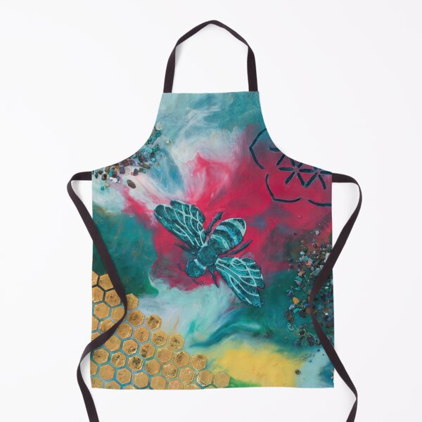 Item preview,  Turquoise Bee Creates a Golden Hive~ Flower of Life  designed and sold by Dawn Gaskill.