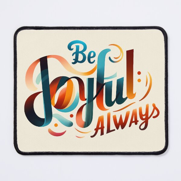 Item preview, Be Joyful Always, typography designed and sold by maxmaj.