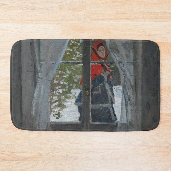 Item preview, Woman at a window vintage painting designed and sold by Vintage Designs +.