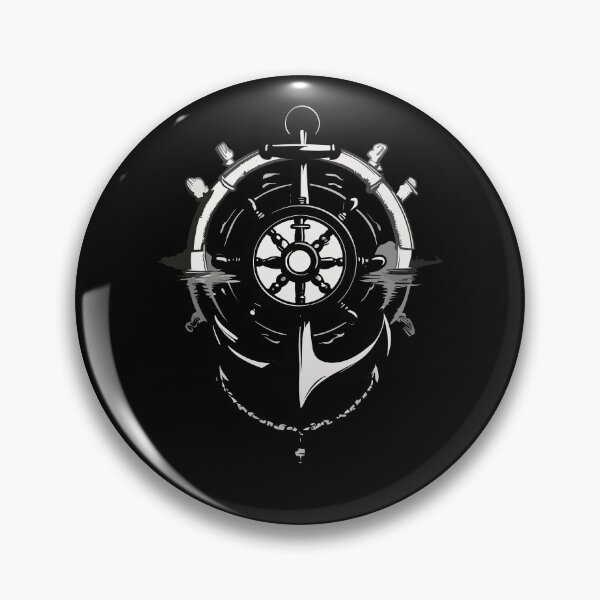 Item preview, Anchor And Steering Wheel Maritime Classic designed and sold by LuminOrb.