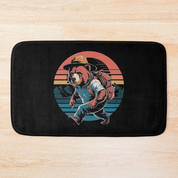 Item preview, Hiking Bear Adventure - Retro Backpacker Bear Art designed and sold by love3617.
