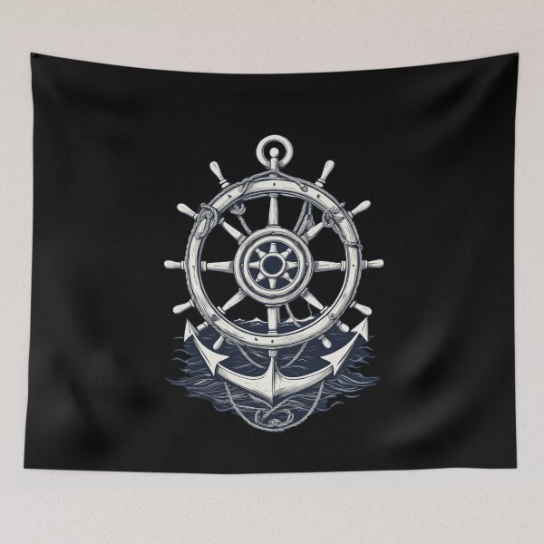 Item preview, Sailor Captain Anchor Steering Wheel Adventure designed and sold by LuminOrb.