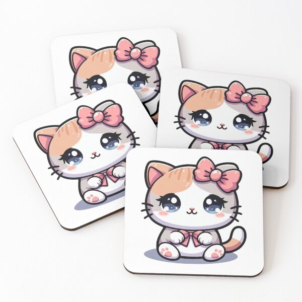 Item preview, Aesthetic kitten with pink bow designed and sold by Ajoras-99.