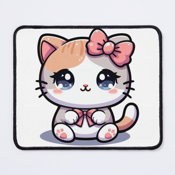 Item preview, Aesthetic kitten with pink bow designed and sold by Ajoras-99.