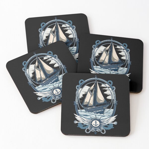 Item preview, Maritime Adventure Sailboat Illustration designed and sold by LuminOrb.