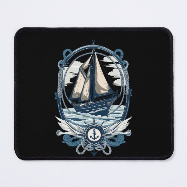 Item preview, Maritime Adventure Sailboat Illustration designed and sold by LuminOrb.