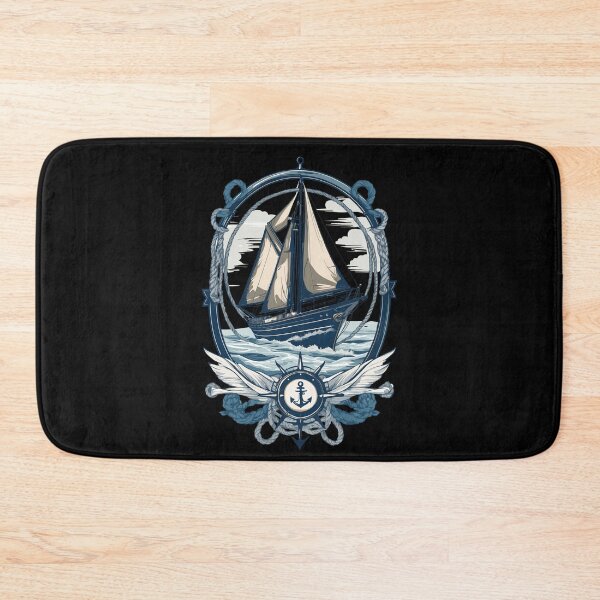 Item preview, Maritime Adventure Sailboat Illustration designed and sold by LuminOrb.
