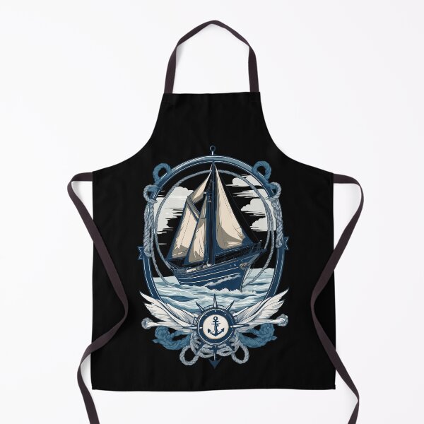 Item preview, Maritime Adventure Sailboat Illustration designed and sold by LuminOrb.