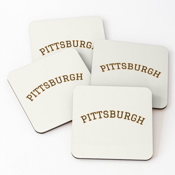 Item preview, Pittsburgh (block typeface) in gold outline minimalist designed and sold by DesignCollectiv.