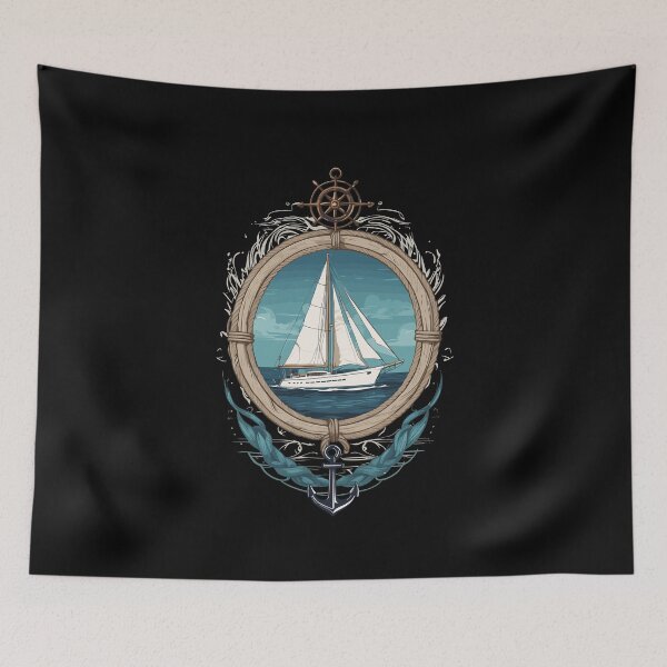 Item preview, Captain Sailboat Adventure Motif designed and sold by LuminOrb.
