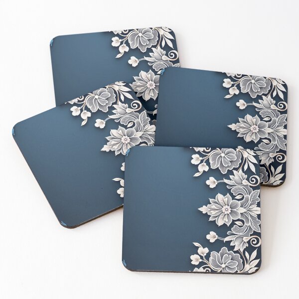 Item preview, Elegant Floral Embroidery on Navy Blue iPhone Case Design designed and sold by WhiteDoveArt.