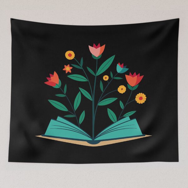 Artikelvorschau, Bücher und Blumen entworfen und verkauft von GraphicsClub.