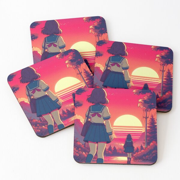 Item preview, two girls running at sunset designed and sold by TheMysticCats.