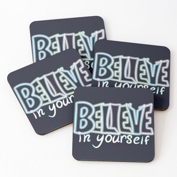 Item preview, Believe in Yourself Typographic Quote in Pastel Colors designed and sold by AloraDawnEve.