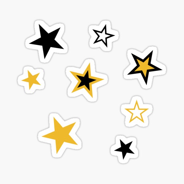 Item preview, Black and Gold Stars Sticker Pack  designed and sold by olivia33219.