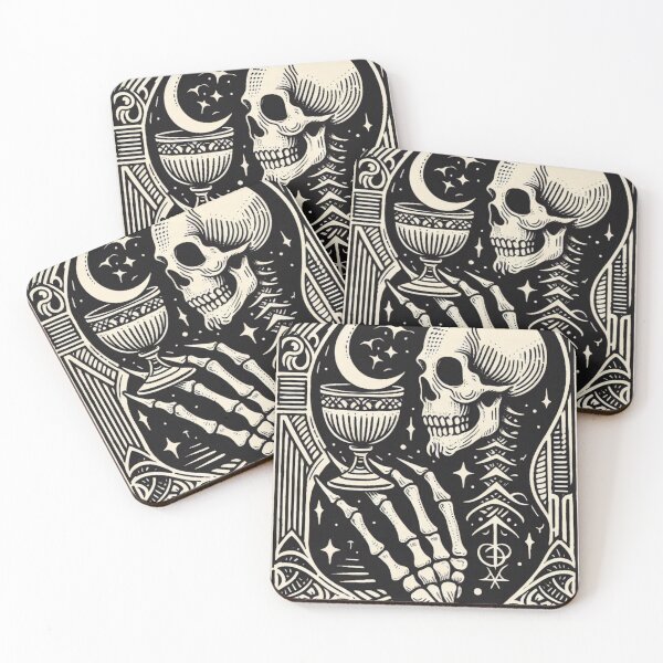 Item preview, Tarot card Skeleton Head with a Chalice designed and sold by TheMysticCats.
