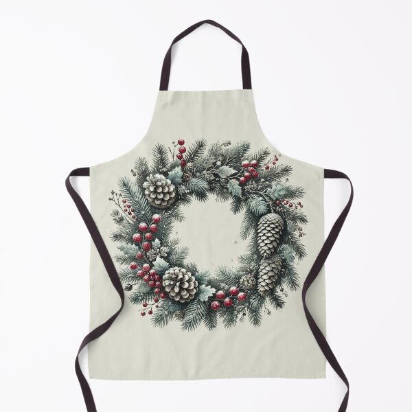 Item preview, Christmas wreath with pine cones and red berries designed and sold by Meandmyshop.