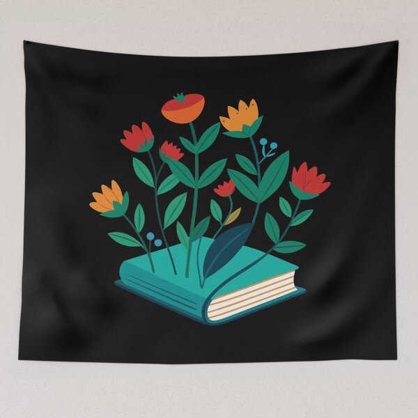 Artikelvorschau, Bücher und Blumen entworfen und verkauft von GraphicsClub.