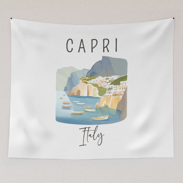 Item preview, A Watercolor Design of Capri - Italy  designed and sold by Sketch-Shack.