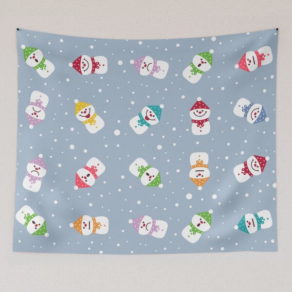 Item preview, Colorful Hat and Scarf Wearing Snowman Winter Pattern designed and sold by MarikaJohnson.