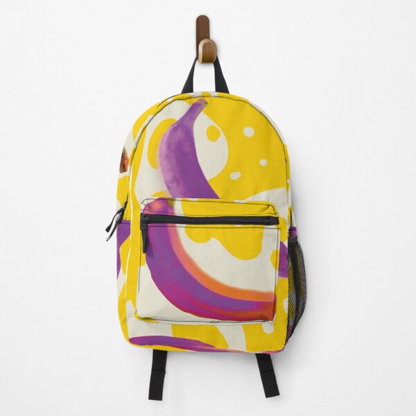 Item preview, Exotic fruit purple bananas on yellow background bright with white bulbils around it designed and sold by Valeripva.