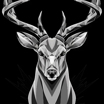 Artwork thumbnail, Geometric Deer by CosmicFreedom9