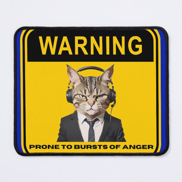 Item preview, Human Warning Label- Cats designed and sold by PhatsTheCat.