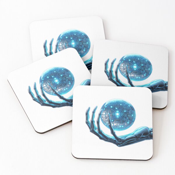 Item preview, cyber hand holding nano sphere designed and sold by Creative88Art.
