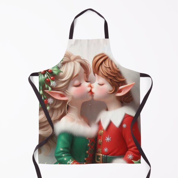 Item preview, Merry Christmas Elf Kiss designed and sold by Simplybe1.