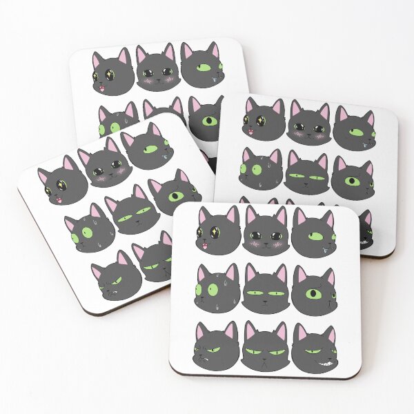 Item preview, Silly Expressive Cats (Black) designed and sold by LeCoffeeCat.