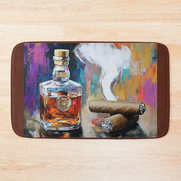 Item preview, Savor the Elegance of Liquor and Cigars with Abstract Colors and Smoke Digital Art AI Generated designed and sold by OlfactoART Studio.