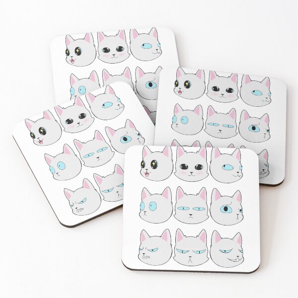 Item preview, Silly Expressive Cats (White) designed and sold by LeCoffeeCat.