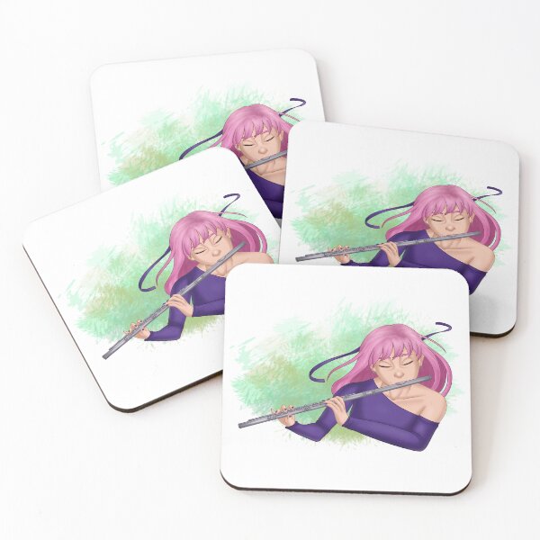 Item preview, Flutist with pink hair designed and sold by AssortedDrawings.