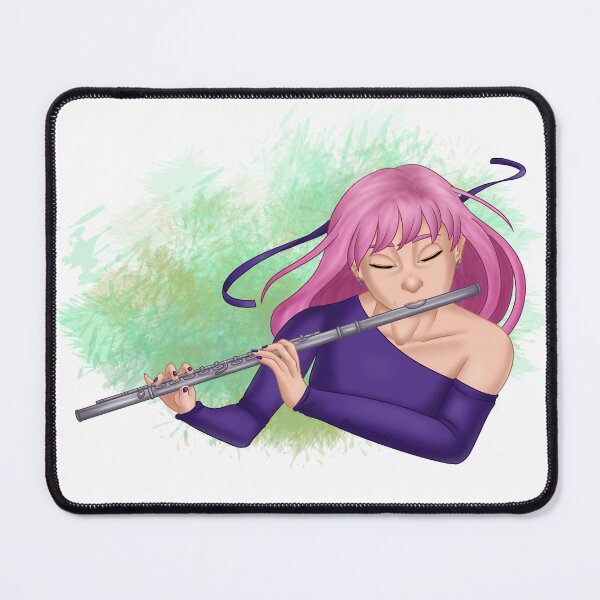 Item preview, Flutist with pink hair designed and sold by AssortedDrawings.