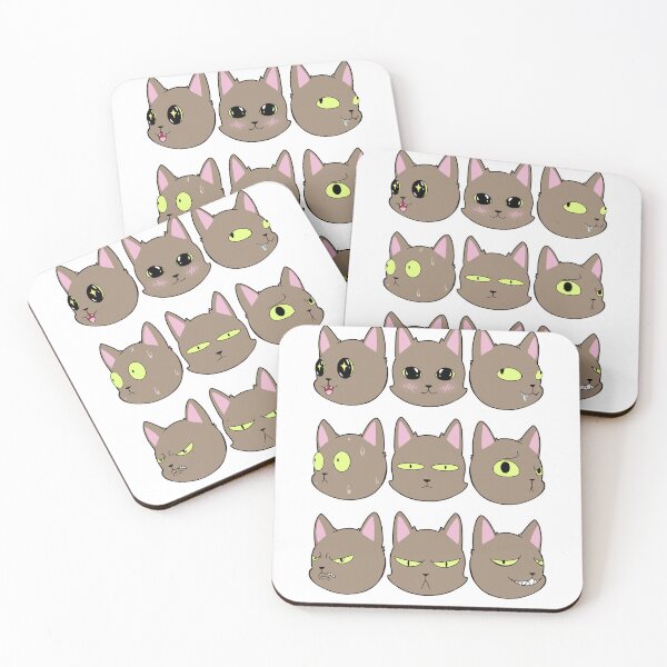 Item preview, Silly Expressive Cats (Brown) designed and sold by LeCoffeeCat.