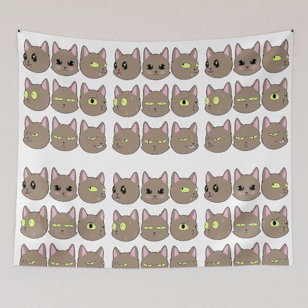 Item preview, Silly Expressive Cats (Brown) designed and sold by LeCoffeeCat.