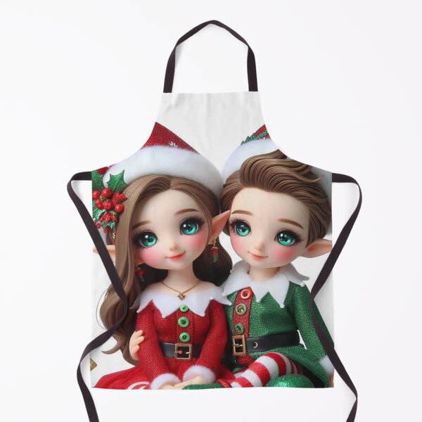 Item preview, Merry Christmas Elf Couple designed and sold by Simplybe1.