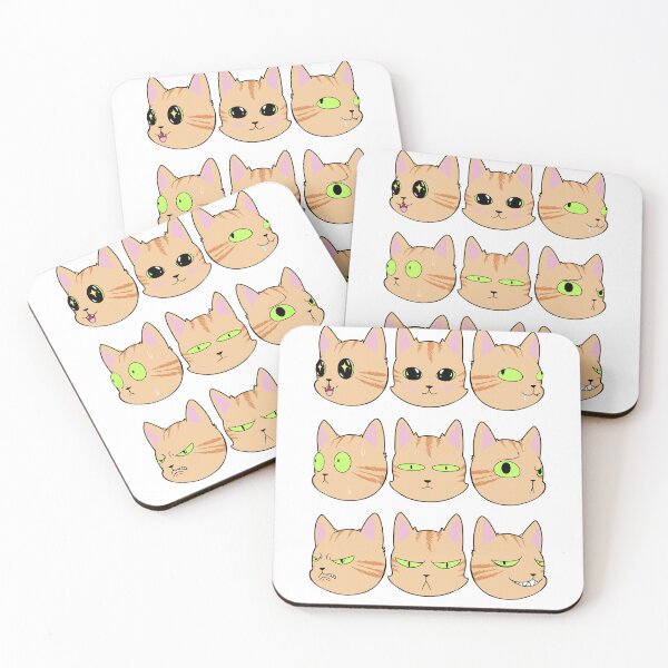 Item preview, Silly Expressive Cats (Orange) designed and sold by LeCoffeeCat.
