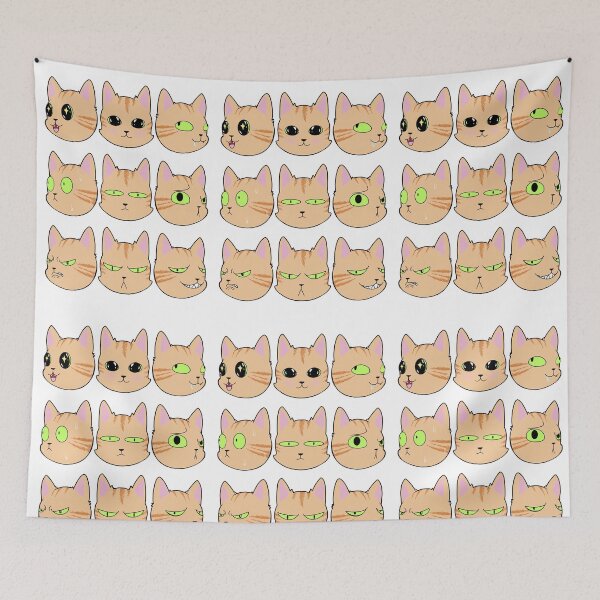 Item preview, Silly Expressive Cats (Orange) designed and sold by LeCoffeeCat.
