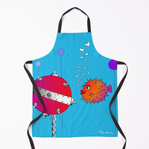 Item preview, Puffer fish falls in love designed and sold by Bren-Cartoons.