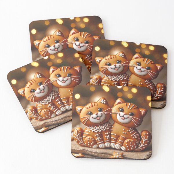 Item preview, Merry Christmas Gingerbread Cats designed and sold by Simplybe1.