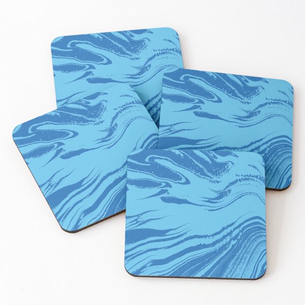 Item preview, Blue Tide, Vector abstract, Geometric pattern, Cyan and Dark Blue designed and sold by I-Desire.