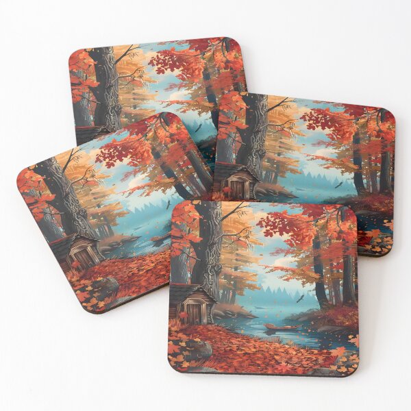 Item preview, Log Cabin by the Lake - Fall Vibes designed and sold by Frame & Fold.