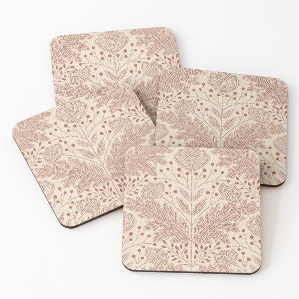 Item preview, Cottage serenity in calming blush - floral tiles designed and sold by OzdeBayer.