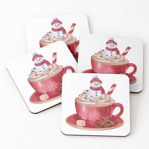 Item preview, Christmas Hot Chocolate with Snowman Topping and Cinnamon designed and sold by AllaMashycheva.